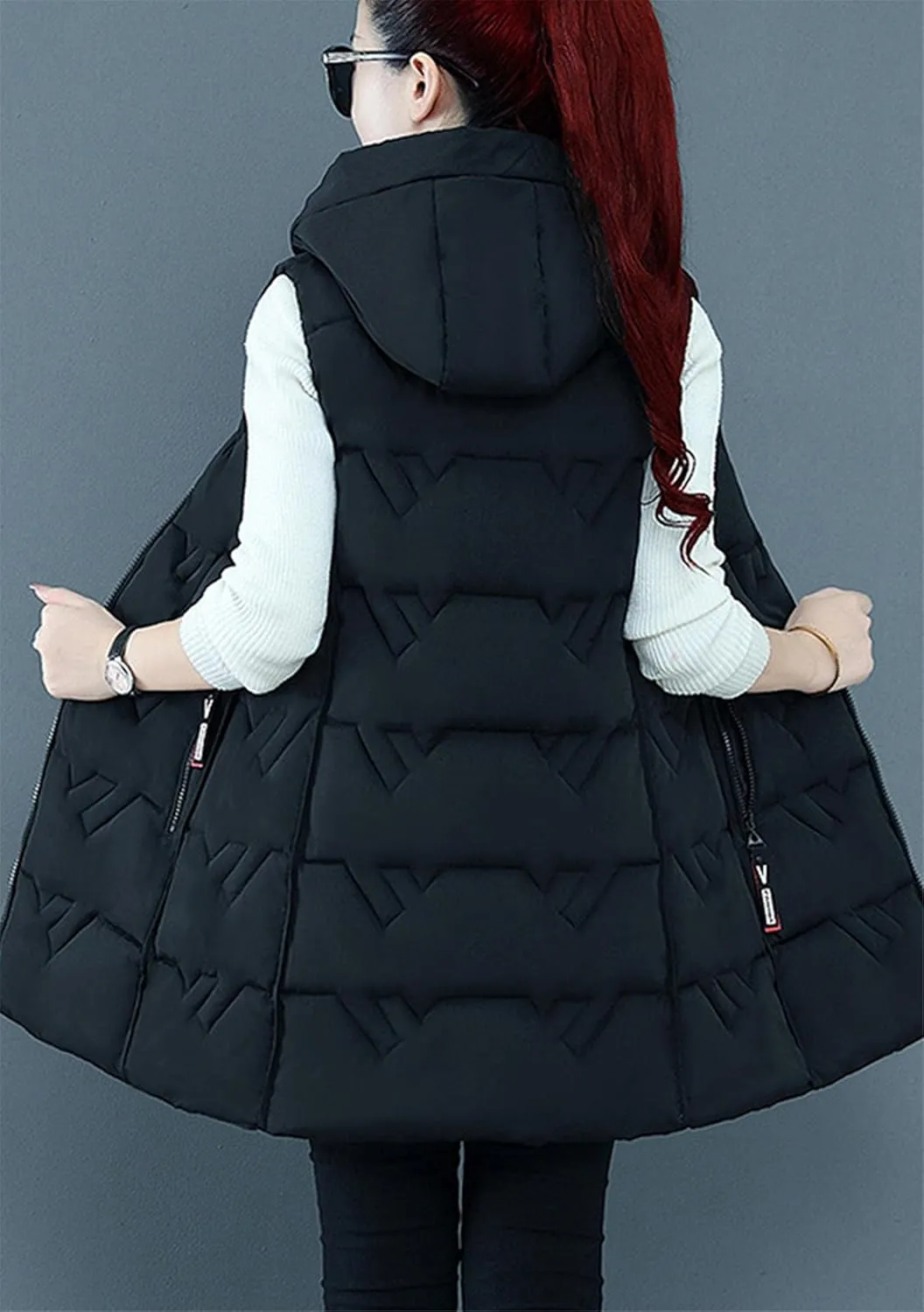 WIWIQS Women's Casual Sleeveless Warm Vest Lightweight Quilted Puffer Vest with Pockets
