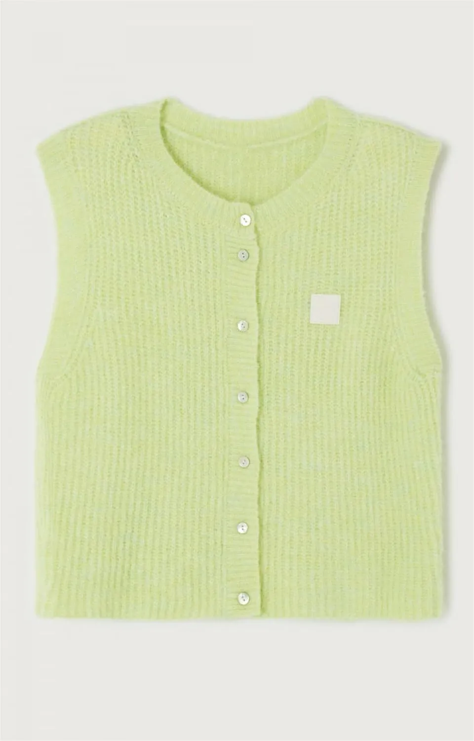 Women Y2k Knitted Sweater Vest Sleeveelss Button Down Round Neck Ribbed Knit Tank Top Cardigan Vest Streetwear