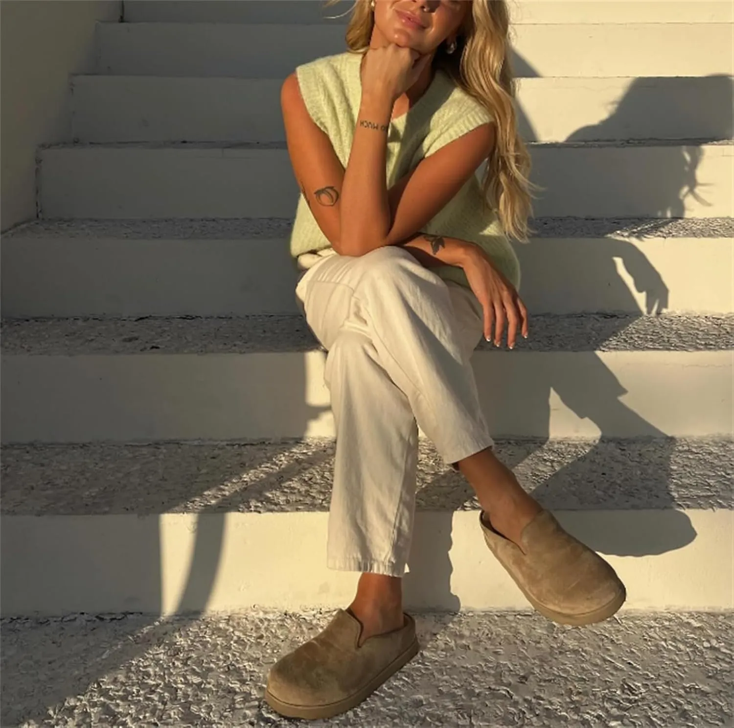 Women Y2k Knitted Sweater Vest Sleeveelss Button Down Round Neck Ribbed Knit Tank Top Cardigan Vest Streetwear