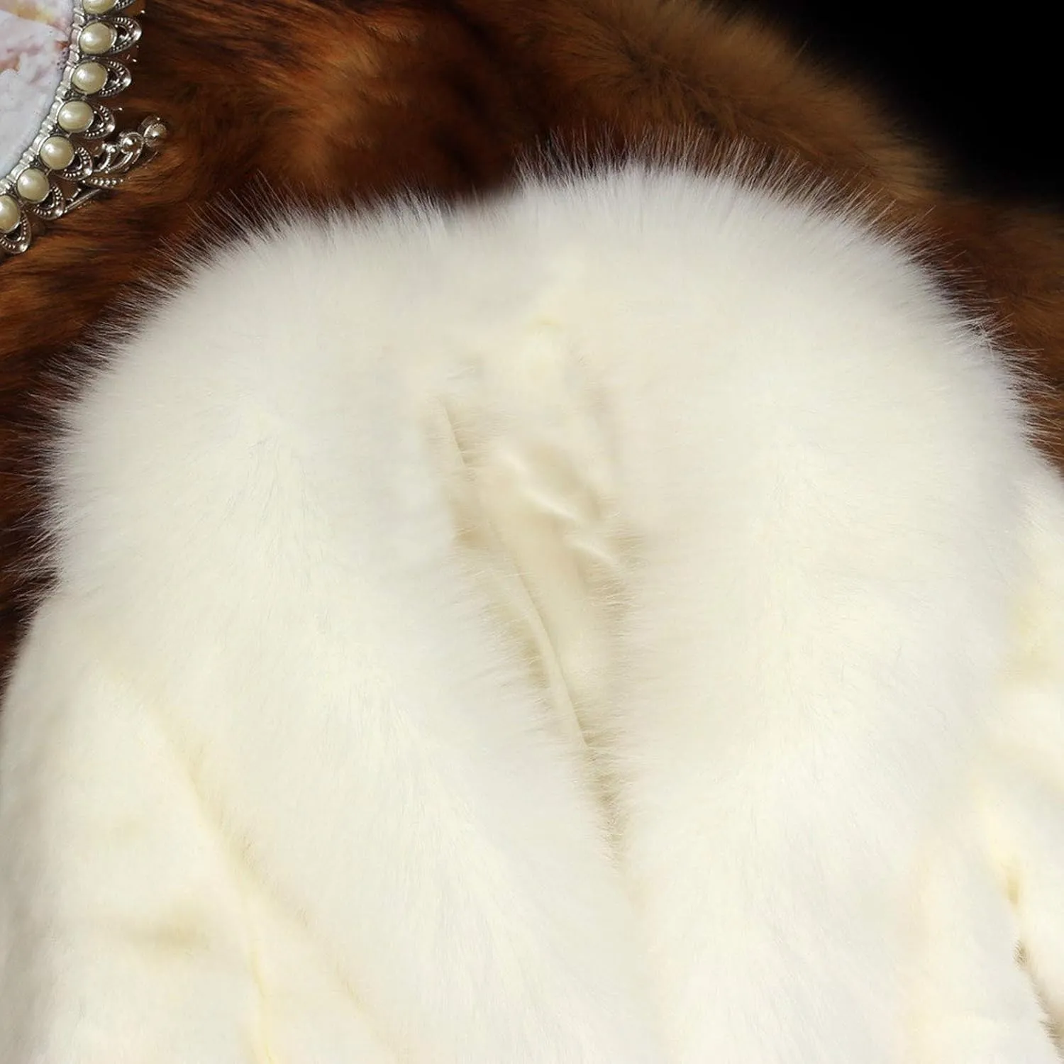 Women's Bride Wedding Party Jacket Faux Fur Coats Wrap Shawl Warm Overcoat Winter Thick Jackets Open Front Cardigan
