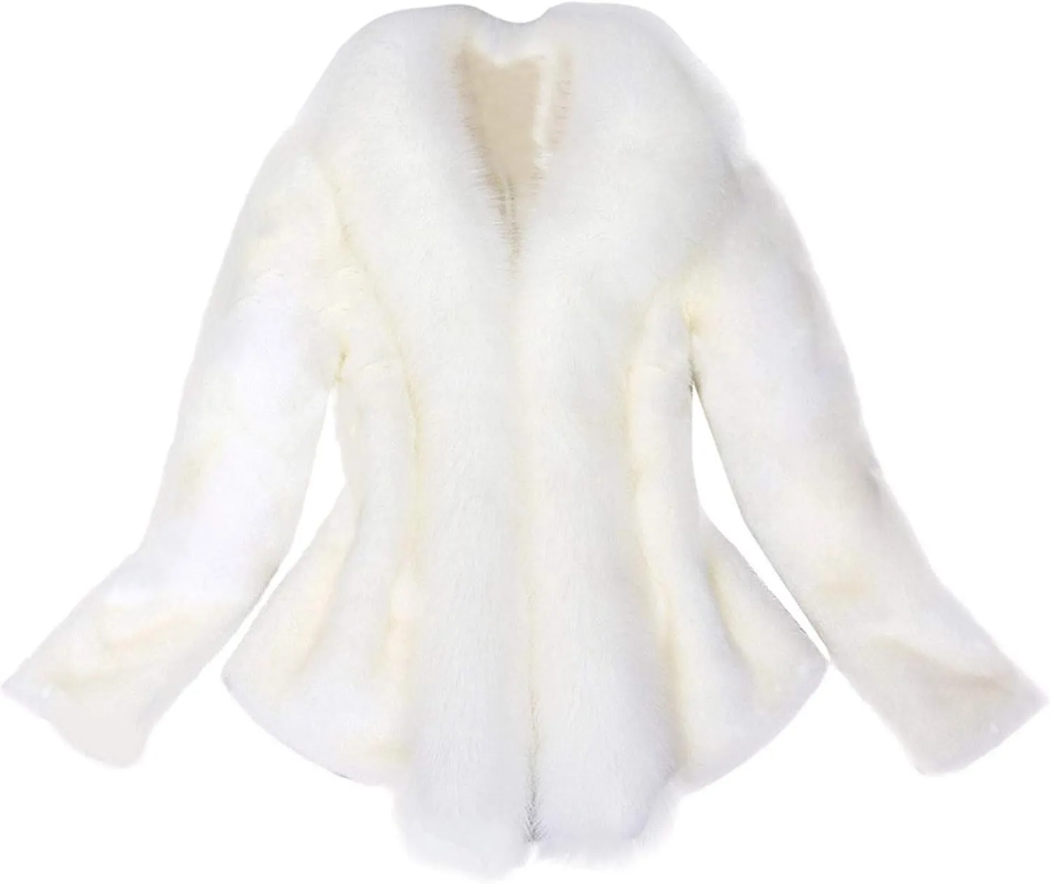 Women's Bride Wedding Party Jacket Faux Fur Coats Wrap Shawl Warm Overcoat Winter Thick Jackets Open Front Cardigan