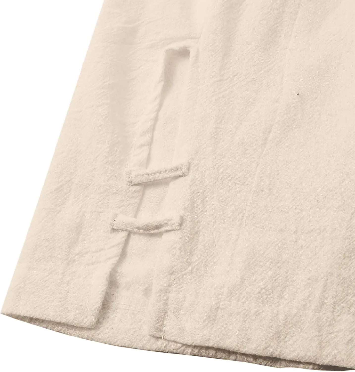 Women's Cotton Linen Summer Palazzo Pants Summer Drawstring Cotton and Linen Split High Waist Comfy White Gauze