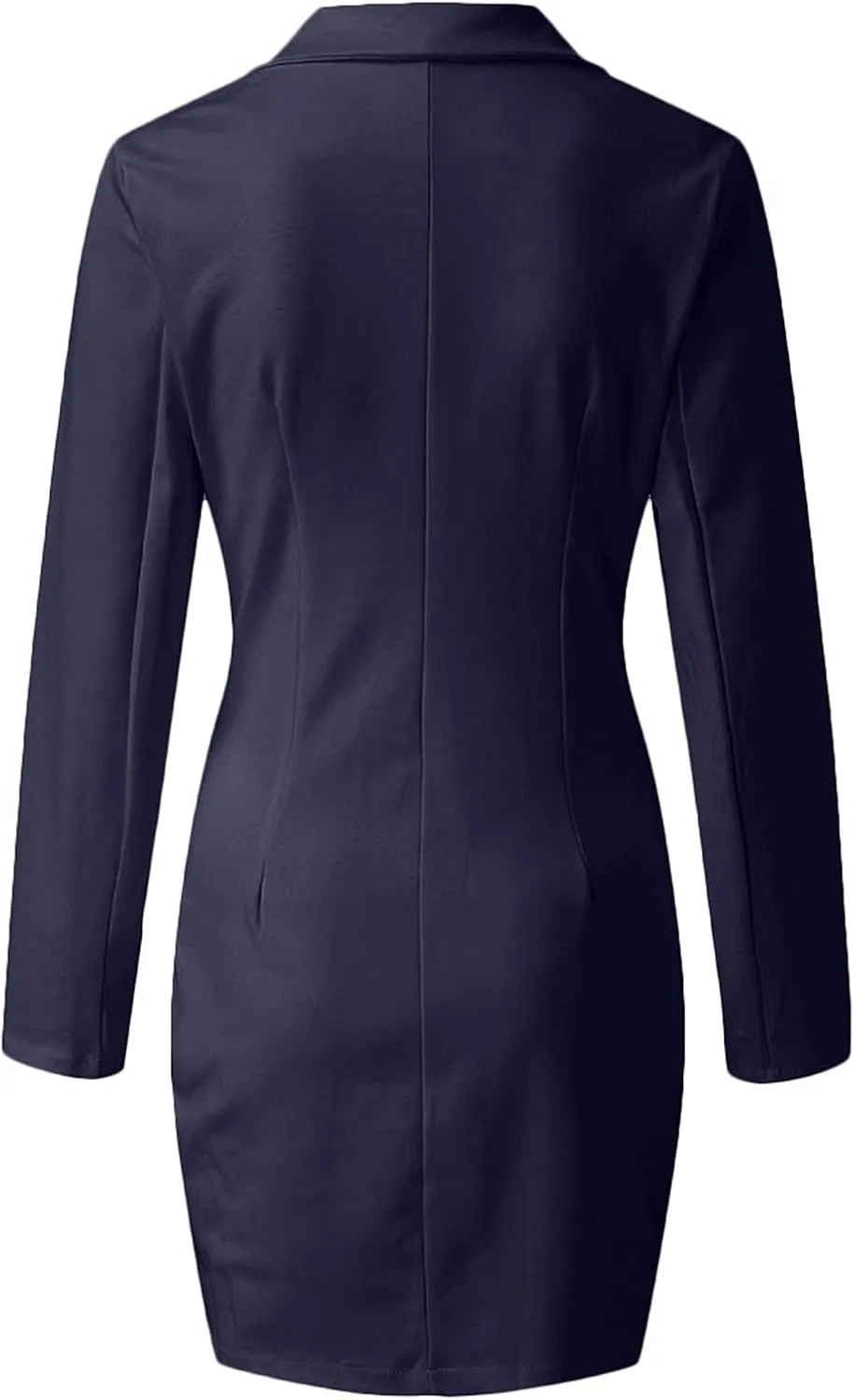 Women's Fashion Double Breasted Trench Coat Solid Color Slim Jacket Pocket Decoration Long Dress Tan Fleece