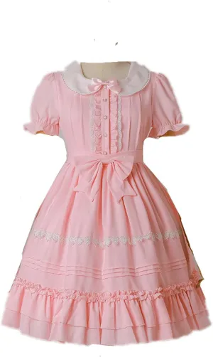 Womens Pan Collar Steampunk Victorian Renaissance Dress Plus Size Princess Lolita Dres
