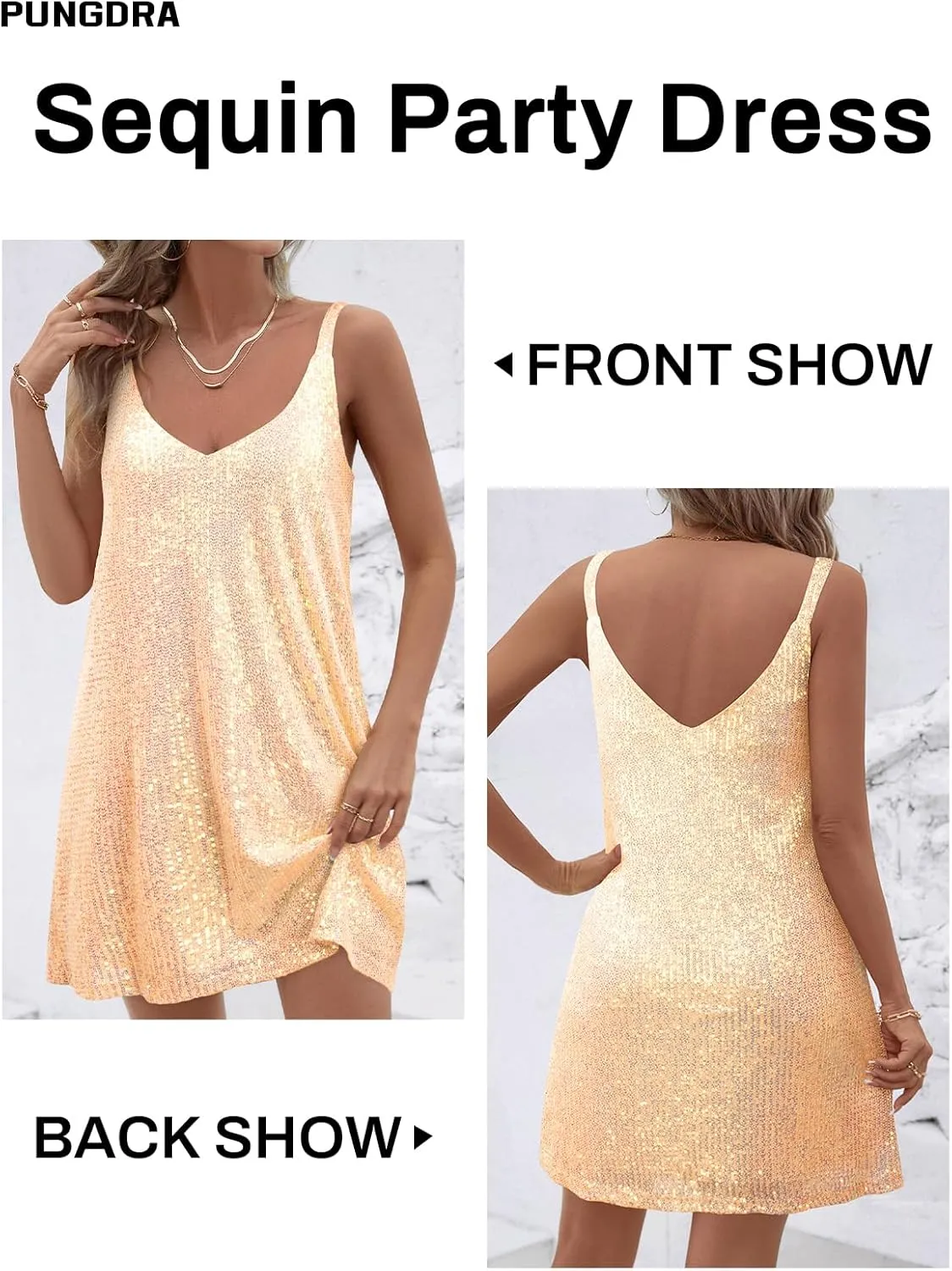 Women's Sequin Dress for Women Sparkly Glitter V Neck Shift Cocktail Disco Outfit Party Club Night Out Mini Dresses