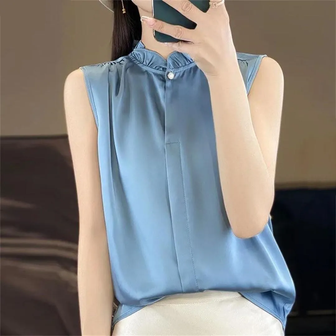 Women's Solid Color Camisole Casual Thin Tops High Street Sleeveless Tops