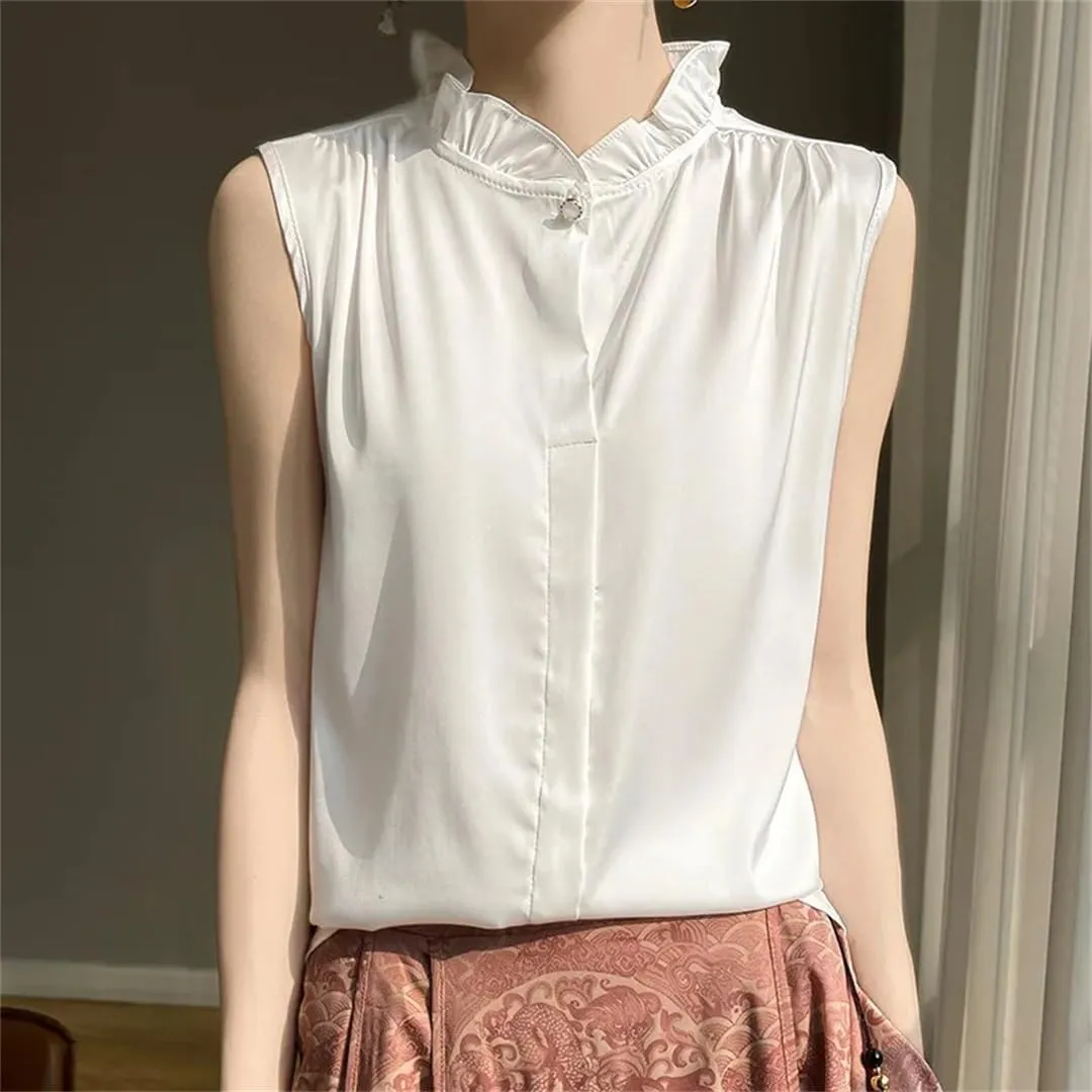 Women's Solid Color Camisole Casual Thin Tops High Street Sleeveless Tops