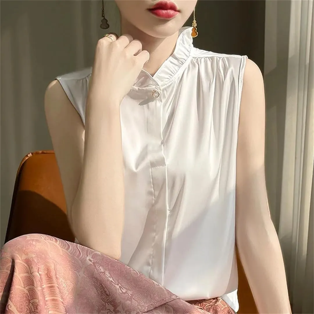 Women's Solid Color Camisole Casual Thin Tops High Street Sleeveless Tops