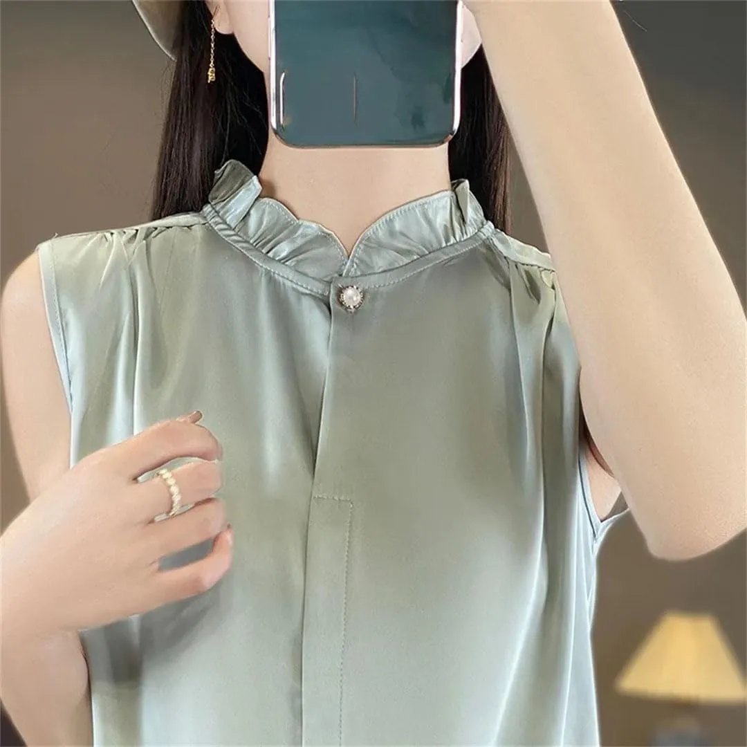 Women's Solid Color Camisole Casual Thin Tops High Street Sleeveless Tops
