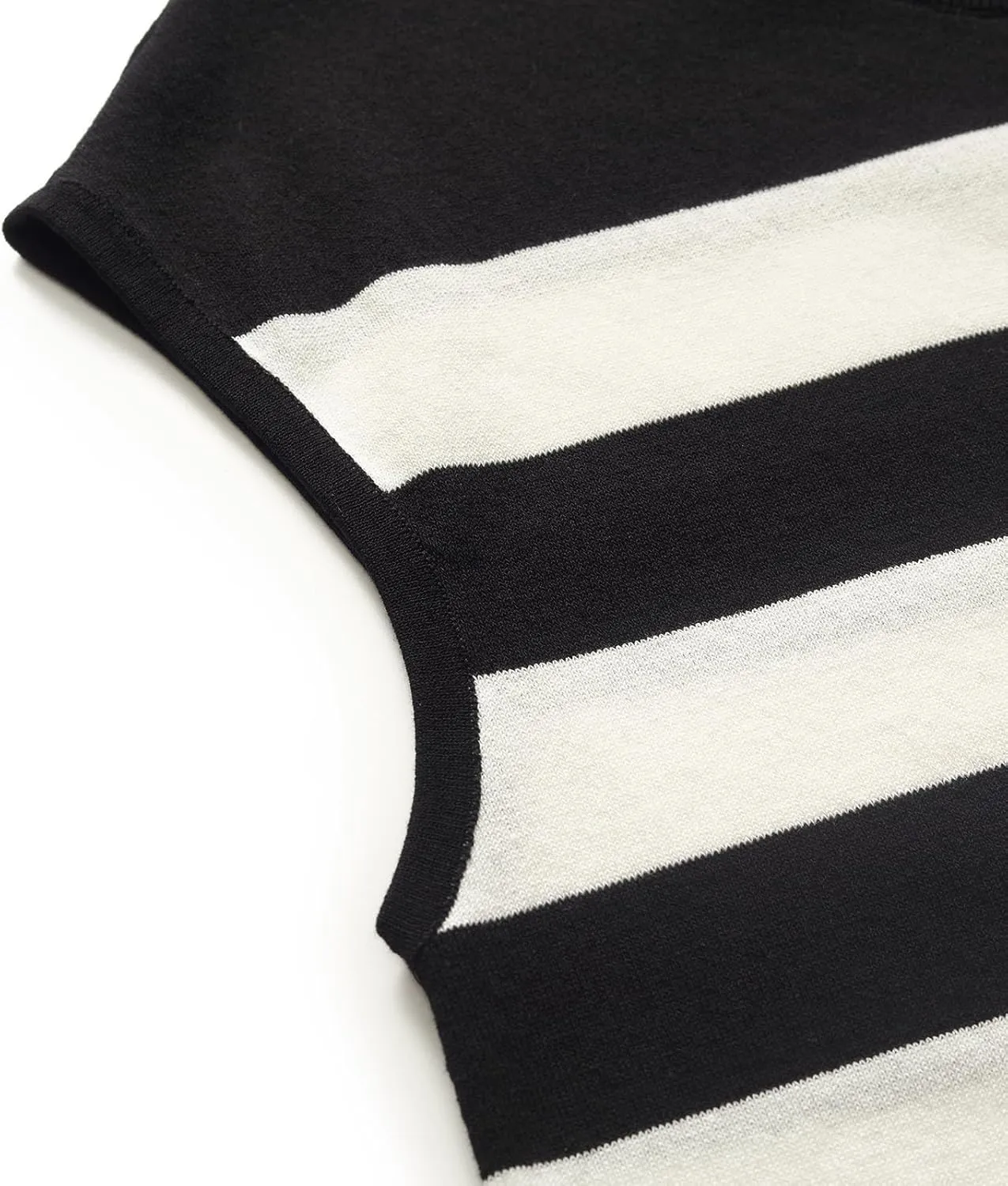 Womens Summer Knit Striped Tops Business Casual Cap Sleeve Loose Crewneck T Shirts Tee Blouses
