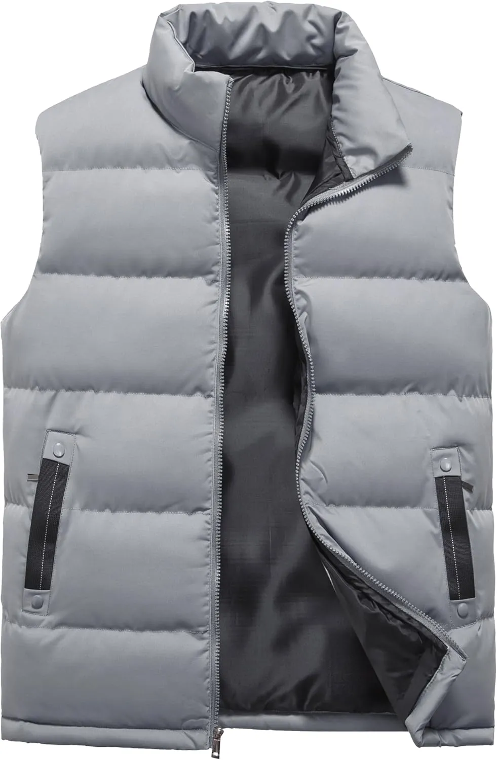 XinYangNi Mens Puffer Vest Quilted Outerwear Winter Warm Down Puffy Vests Lightweight Casual Padded Jacket