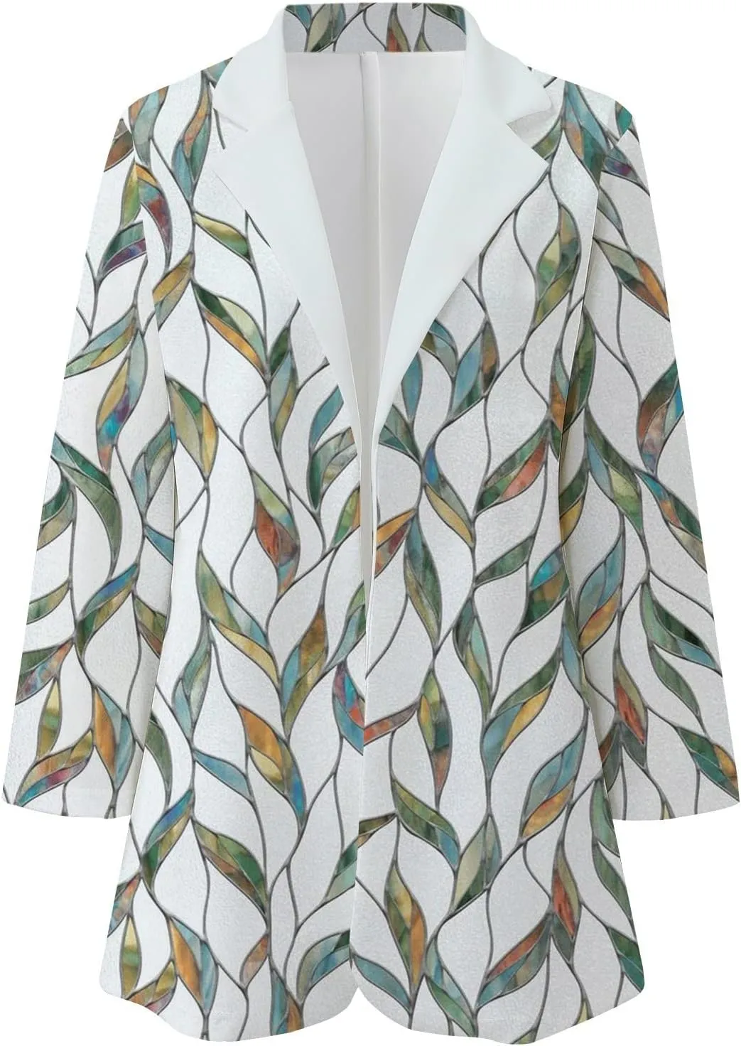 ZEFOTIM Blazers for Women Print Light Weight Trendy Trench Coats Ladies Work Professional Fashion Casual Jackets